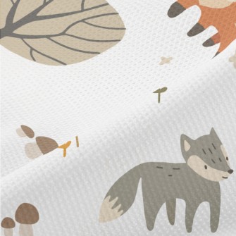 Cute Animals In The Autumn For Piqué