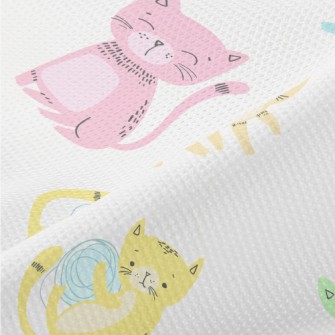 Colorful And Playful Kitten Piqué