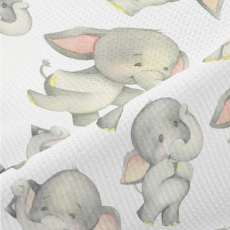 Dancing Baby Elephant Piqué