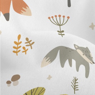 Cute Animals In The Autumn For Lightweight Performance Linen