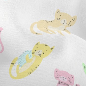 Colorful And Playful Kitten Lightweight Performance Linen