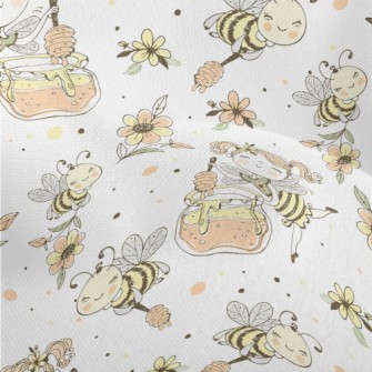 Flower Fairy And Bee Lightweight Performance Linen
