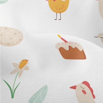 Easter Chicks And Eggs Lightweight Performance Linen