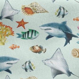 Rare Marine Life Jersey Backed Fleece