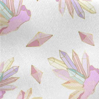 Hand Drawn Crystals And Gemsto Jersey Backed Fleece