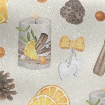Watercolor Style Decoration Jersey Backed Fleece