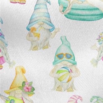 Happy Dwarfs In Summer Jersey Backed Fleece