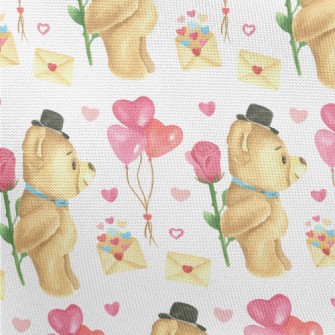 Valentine&#39;s Day Teddy Bear Pongee