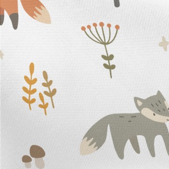 Cute Animals In The Autumn For Pongee