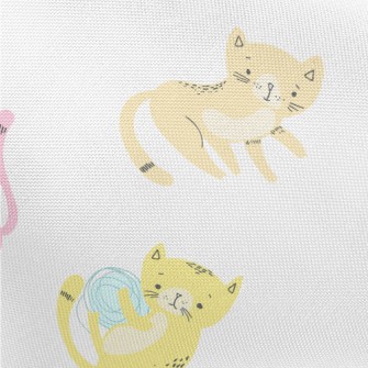 Colorful And Playful Kitten Pongee