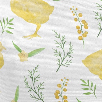 Yellow Bird In The Grass Pongee
