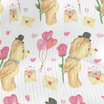 Valentine&#39;s Day Teddy Bear Stretch Jersey