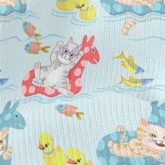 Cat Lying On The Jumping Horse Stretch Jersey