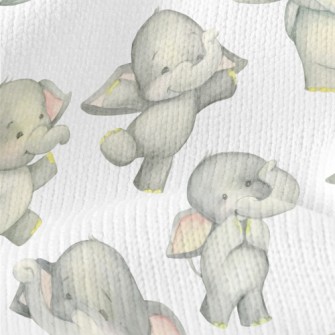 Dancing Baby Elephant Stretch Jersey