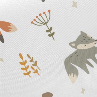 Cute Animals In The Autumn For Midweight Cotton Poplin