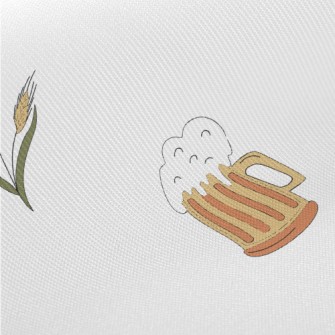 Wheat Beer And Shrimps Midweight Cotton Poplin