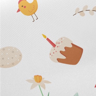 Easter Chicks And Eggs Midweight Cotton Poplin