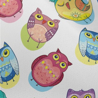 Colorful Owl Chiffon