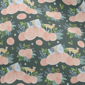 Hand Drawn Flower Invitation Chiffon