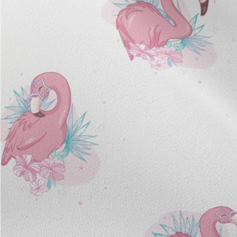 Flamingo Taking A Bath And Gro Chiffon