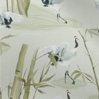 Japanese Style Red-crowned Cra Chiffon