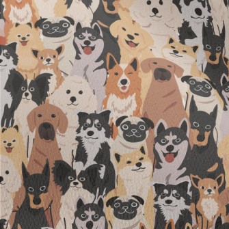 A Group Of Energetic Puppies Chiffon