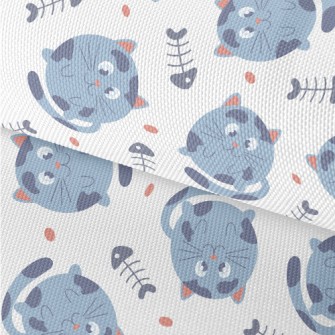 Fat Cat And Fish Bones Waterproof Oxford