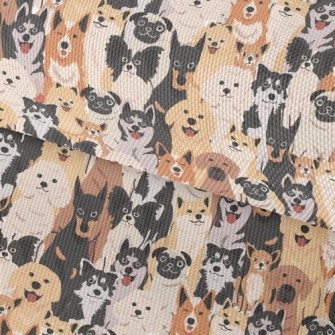 A Group Of Energetic Puppies Waterproof Oxford