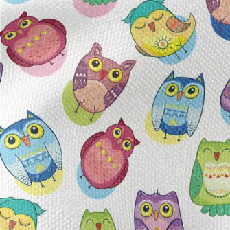 Colorful Owl Waterproof Canvas