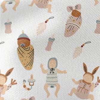 Newborns In Various Sleeping P Waterproof Canvas
