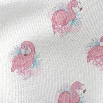 Flamingo Taking A Bath And Gro Waterproof Canvas