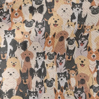 A Group Of Energetic Puppies Waterproof Canvas