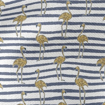 Golden And Shiny Flamingo Waterproof Canvas