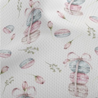 Pink Macarons And Roses Athletic Mesh Flat Back