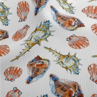 Colorful Sea Shells Athletic Mesh Flat Back