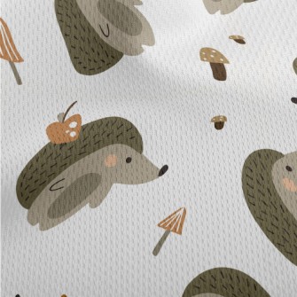 Cute Mushroom Hedgehog Athletic Mesh Flat Back