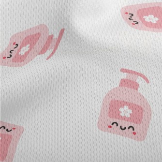 Playful Pink Bath Bottle Athletic Mesh Flat Back