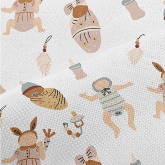 Newborns In Various Sleeping P Performance Linen