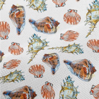 Colorful Sea Shells Performance Linen