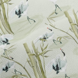Japanese Style Red-crowned Cra Performance Linen
