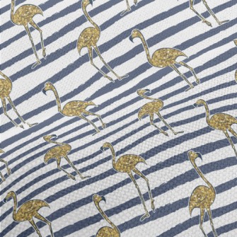 Golden And Shiny Flamingo Performance Linen