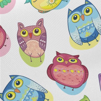 Colorful Owl Twill