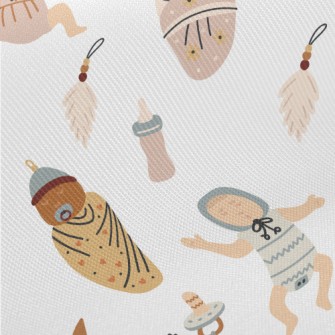 Newborns In Various Sleeping P Twill