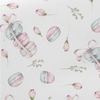 Pink Macarons And Roses Twill