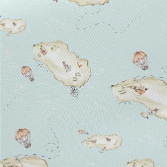 Hand Drawn Watercolor Ocean Is Twill