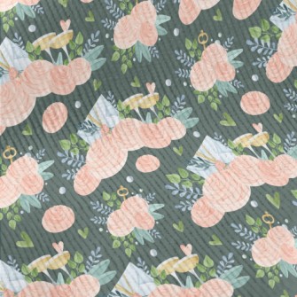 Hand Drawn Flower Invitation Standard Corduroy