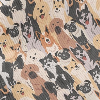 A Group Of Energetic Puppies Standard Corduroy