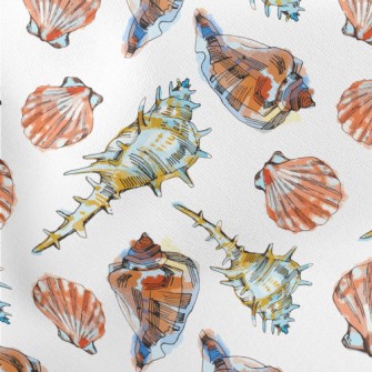 Colorful Sea Shells Stretch Ponte