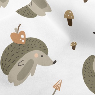 Cute Mushroom Hedgehog Micro Fleece