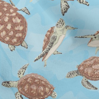 A Turtle Swimming Freely Micro Fleece
